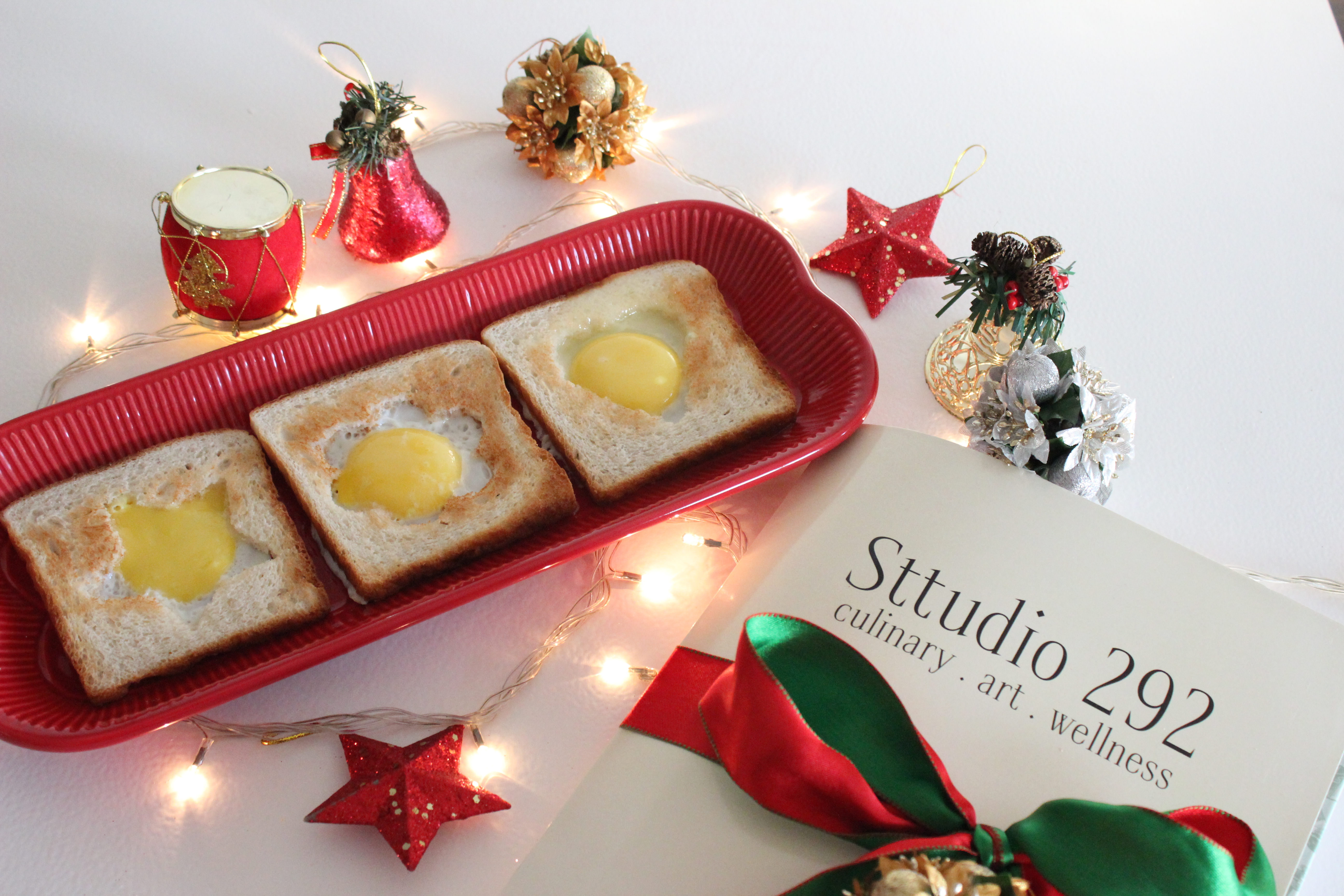 Cookie Shaped Eggs Framed by Toast Thumbnail